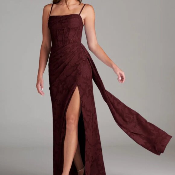 Denisa Wine Maxi Dress - Picture 1 of 2